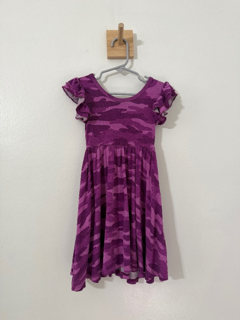 Little Sleepies Berry Camo Twirl Dress Purple Camouflage Play 2T Flutter Sleeve